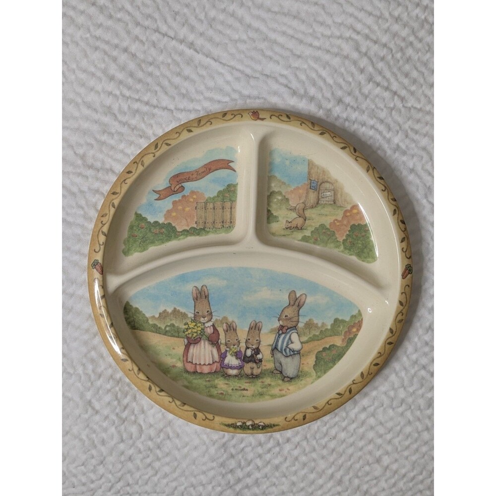 Peter Rabbit Cottontail Melamine Plastic Divided Plate By Peco